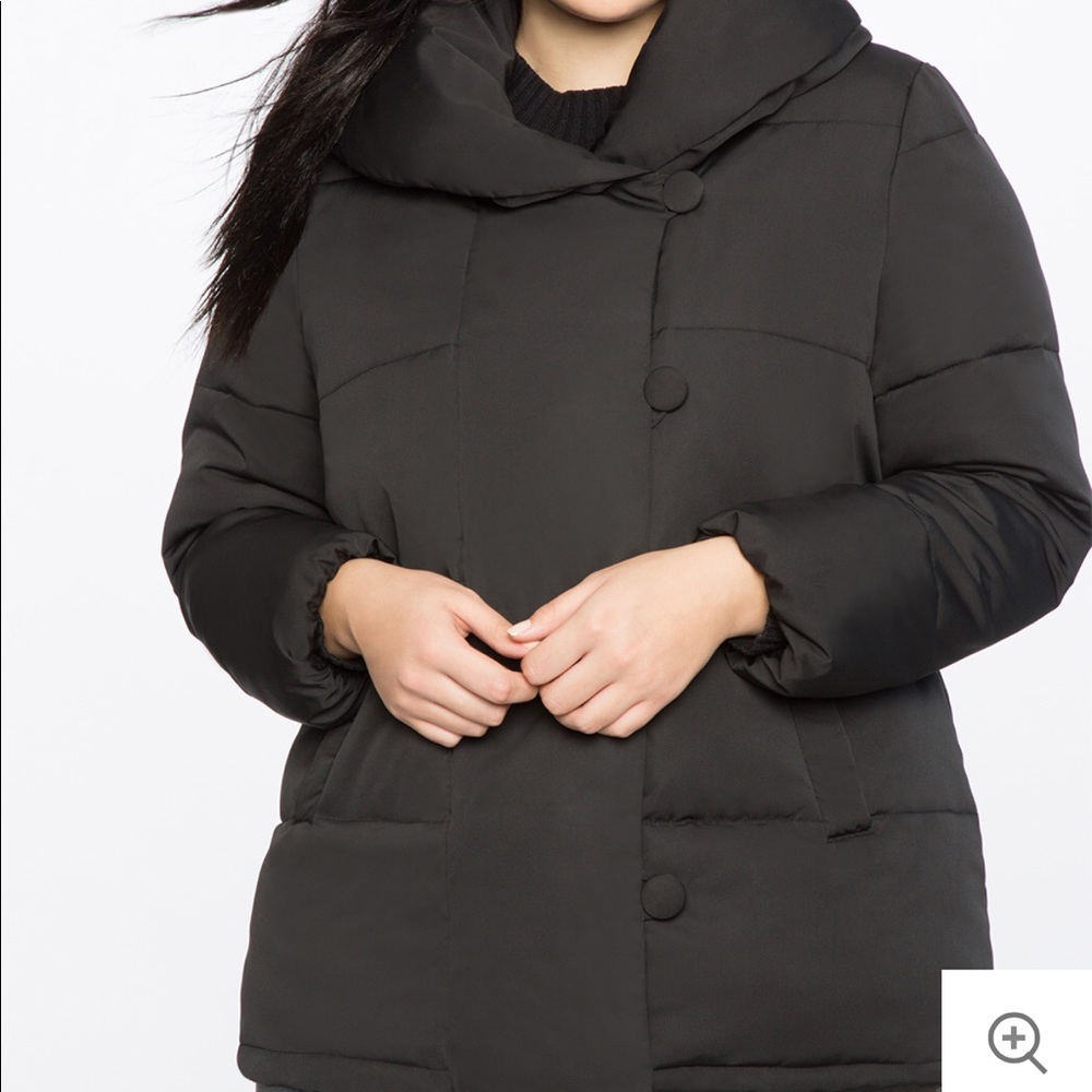 Eloquii cross over puffer coat